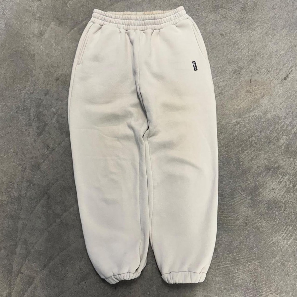 Men's Gray Comfrt Sweatpants Baggy Joggers Thick Cotton Earthtone Large